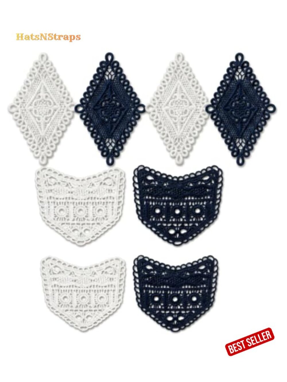 Lace Applique Sew On Patches for Jeans Waistbands